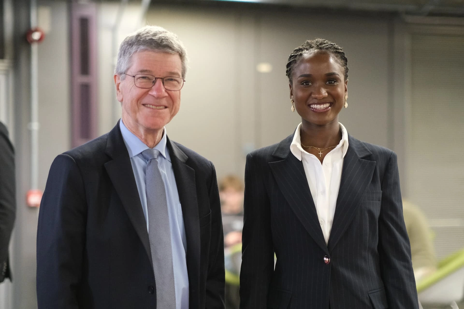 Elizabeth Zion with Professor Jeffrey Sachs
